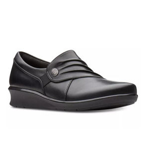 Clarks Hope‎ Roxanne Leather Comfort Shoes in Black Size 6.5 Wide NEW Retail $90